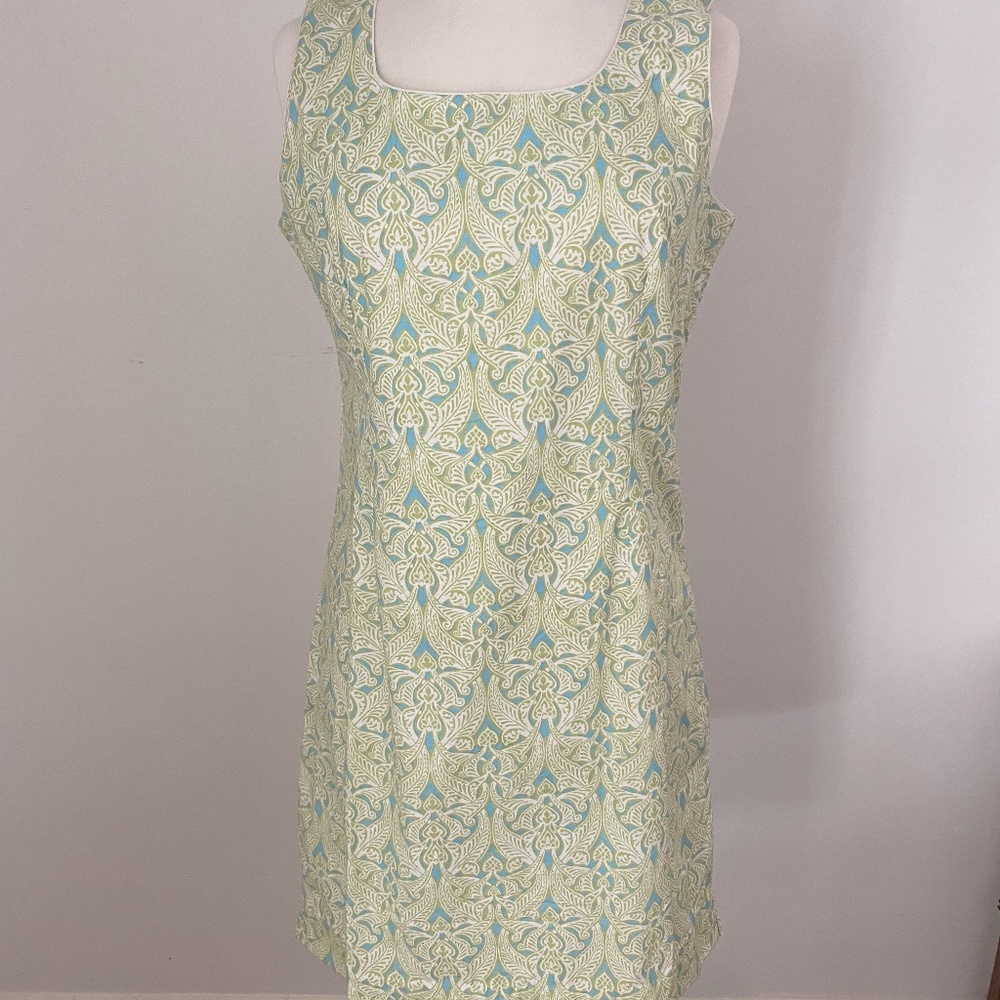 Green & White Dress Size 10
